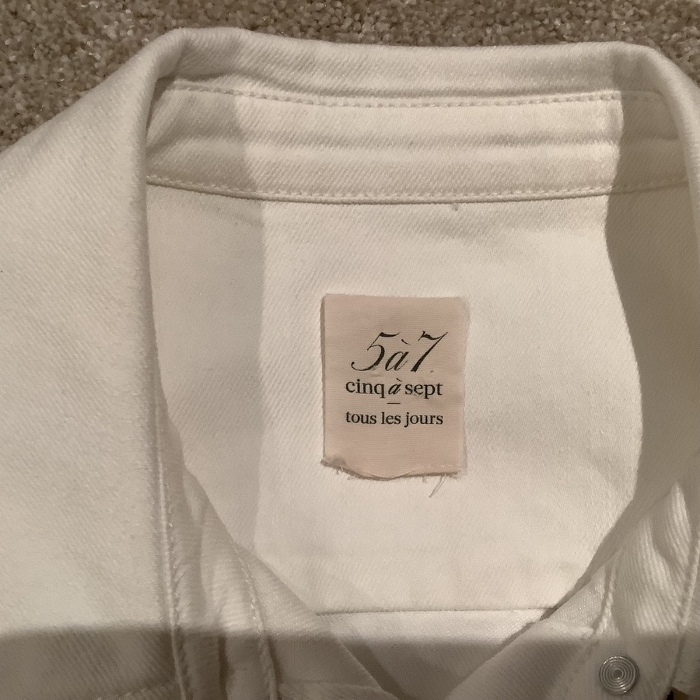 Cinq a Sept White Denim Moxie Dress, Size 4, like new! - Picture 11 of 15